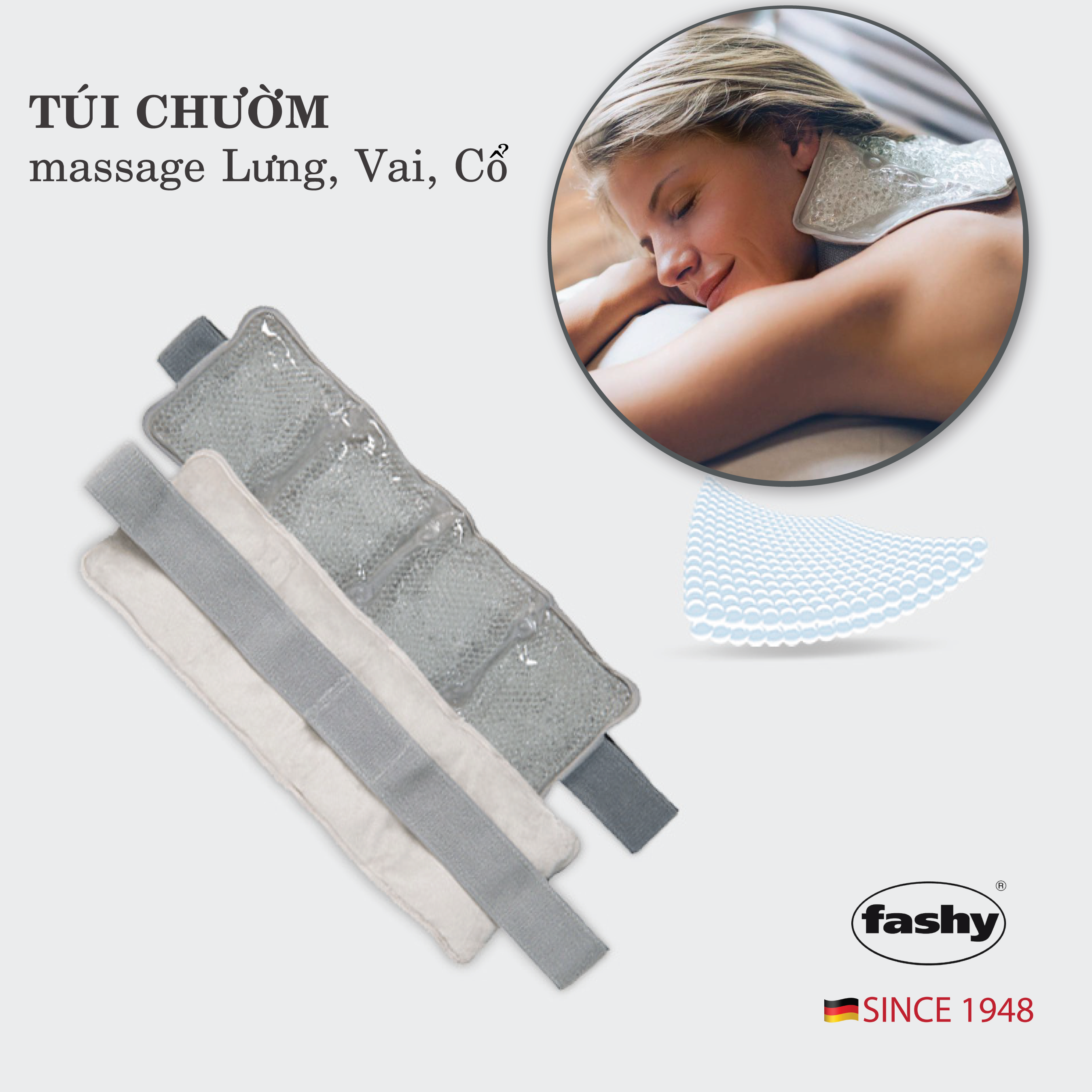 Túi chườm nóng lạnh Fashy Germany - massage lưng vai cổ