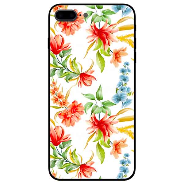 Ốp lưng in cho Iphone 7 Plus/ 8 Plus Mẫu Cành Hoa Lan Đỏ