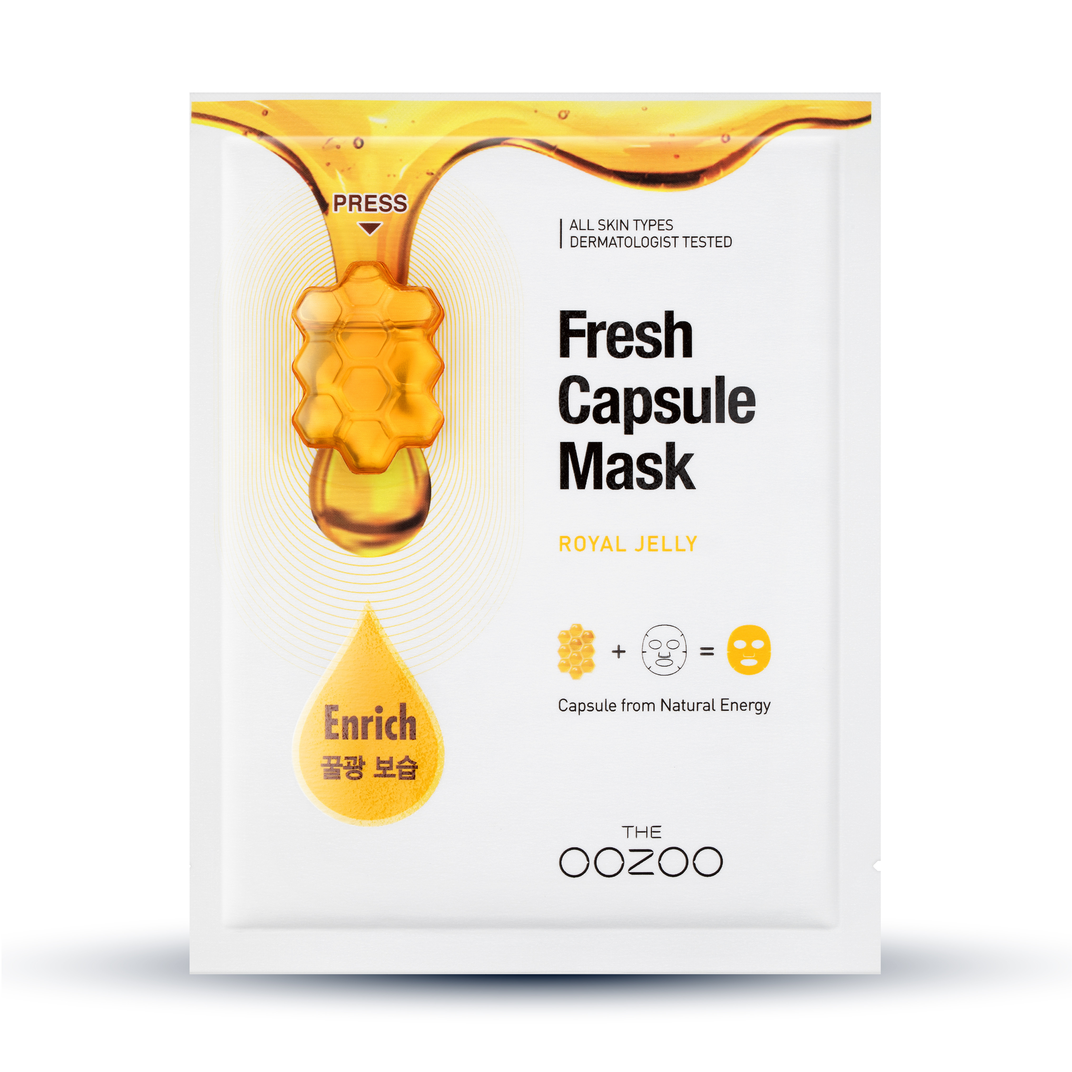 Mặt Nạ Trắng Sáng Mịn Màng THE OOZOO Fresh Capsule Mask Royal Jelly