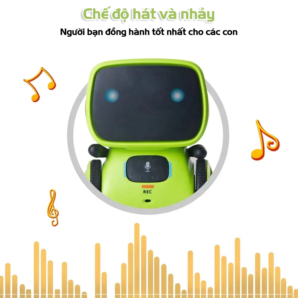 Robot thông minh điều khiển từ xa, hát nhảy theo lập trình, đồ chơi giáo dục