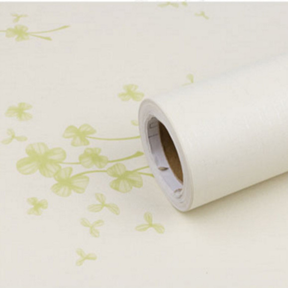 Cuộn 5m Decal Giấy Dán Tường Hoa ba cánh xanh