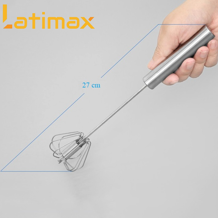 Cây Đánh Trứng Cầm Tay Tự Xoay Inox Chống Han Gỉ - Máy Đánh Trứng, Tạo Bọt Cà Phê Cầm Tay Tự Khuấy Cao Cấp