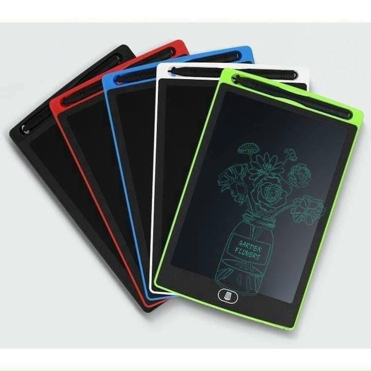 Bảng viết vẽ tự xóa LCD. Xoá nhanh chỉ với 1 nút ấn. Chỉ sử dụng 1 viên pin, thời gian sử dụng lên đến 2 năm, thay pin dễ dàng.