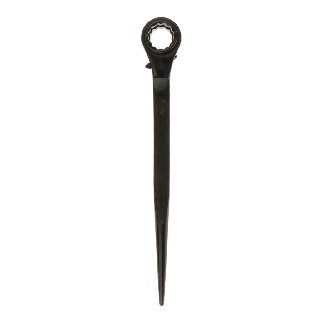 2x/set Hexagon Scaffold Podger Ratchet Spanner Ratcheting Socket Wrench-BLK