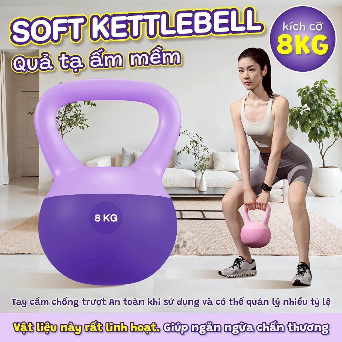 BG Tạ Bình Q312 - 6kg Cao Su Mềm, chuông Ấm, Tạ Ấm - Q312-6KG