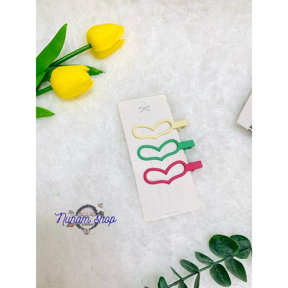 SET 3-KẸP MỎ VỊT SƠN MỊN NHIỀU HÌNH DÁNG CUTE-NUNAM SHOP