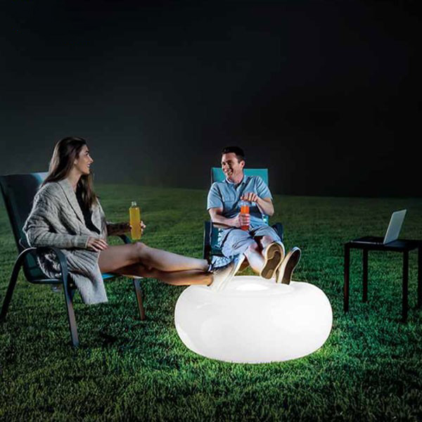 Ghế hơi INTEX 68697 mẫu mới đèn LED 7 màu , Kèm bơm điện - Hàng chính hãng