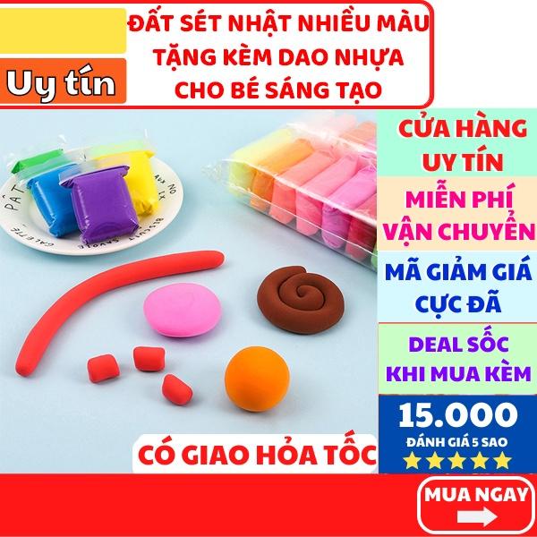 (36 màu chỉ 38k ) Đất sét Nhật nhiều màu tự khô cho bé kích thích tư duy sáng tạo