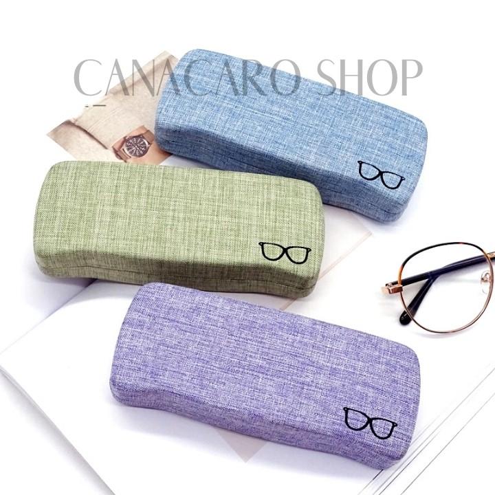 Hộp đựng kính cận đẹp dễ thương cute thời trang cao cấp kèm khăn lau nhiều màu CANAVARO SHOP HCV012