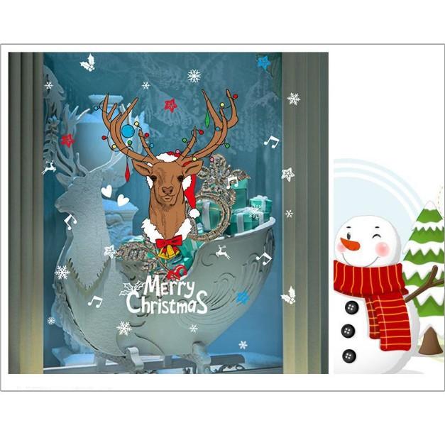 Decal trang trí tường Noel - Đầu Nai Noel