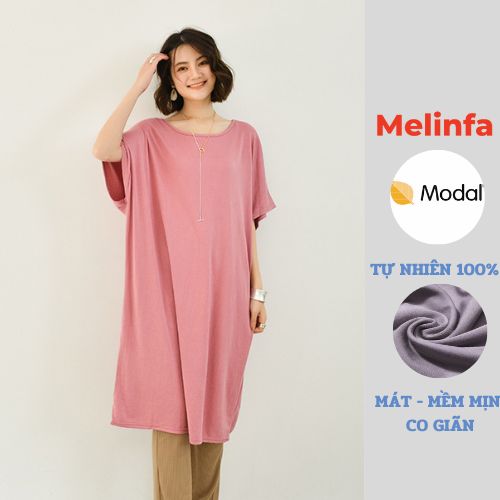 Váy đầm thun nữ cánh rơi vải Modal tự nhiên thoải mái vải mát mềm mại freesize mặc mùa hè mã VAV0358