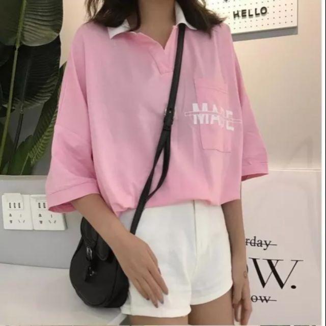 Áo polo nữ, áo kiểu, áo nữ, áo uzzlang, áo uniex from rộng, áo uniex nữ