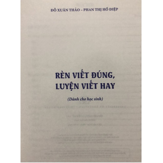 Sách - Rèn viết đúng luyện viết hay (dành cho học sinh)