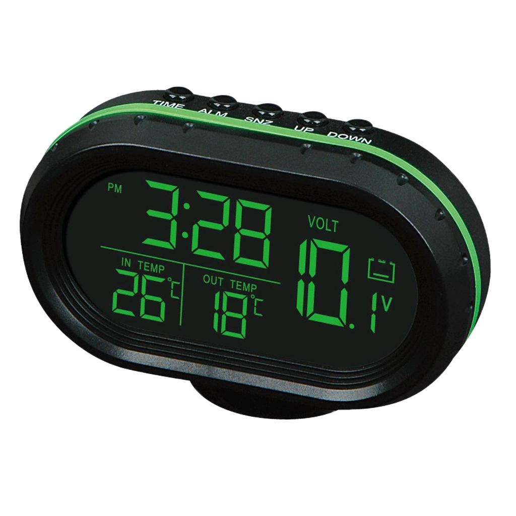 LCD Large Display Car/Auto Clock Display Voltage & Temperature C/F & Time