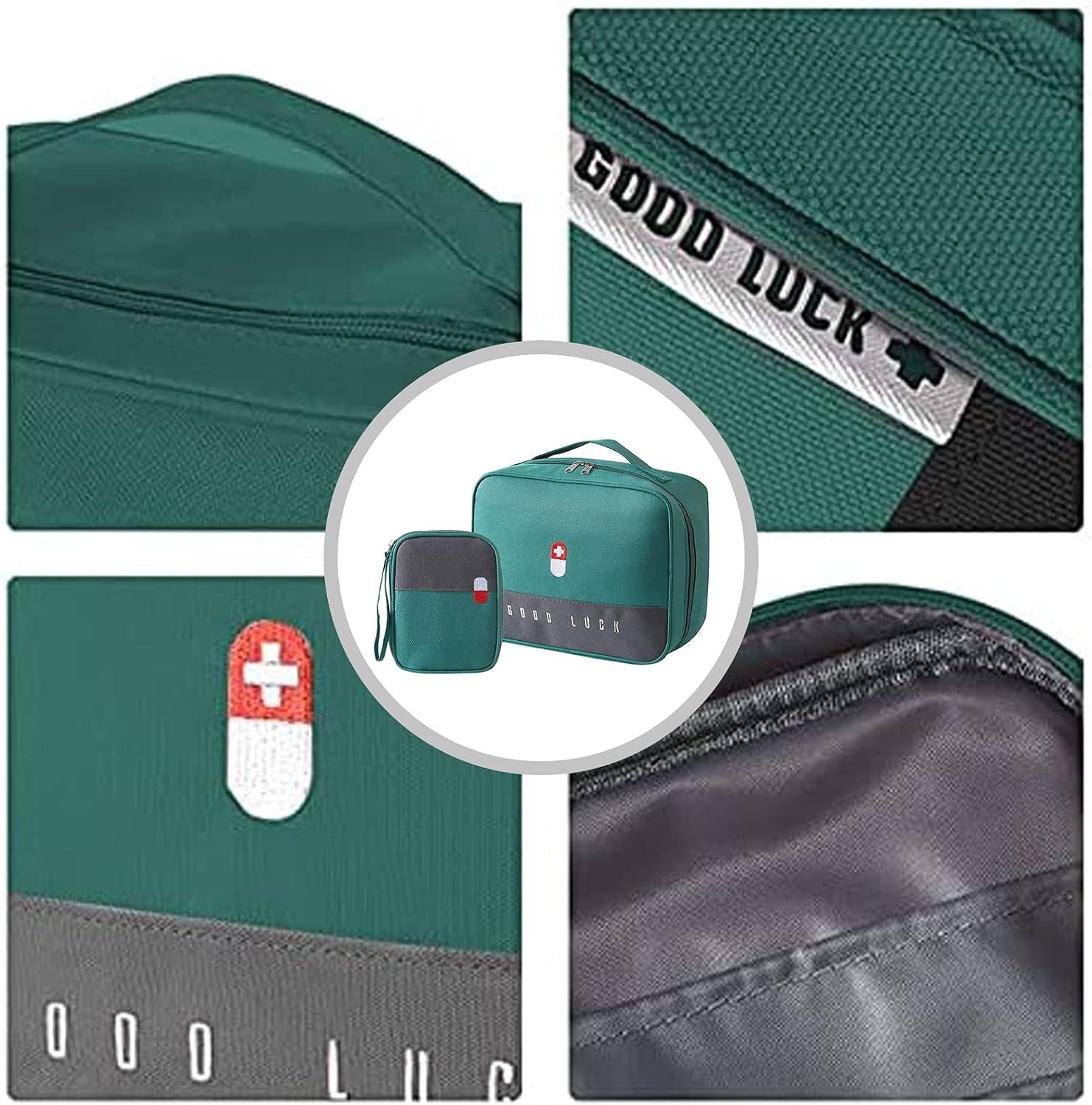 Hộp Y Tế Gia Đình 2 Cái, Hộp Y Tế Di Động Sơ Cứu Gia Đình, Túi Cấp Cứu Y Tế Di Động, Dành Cho Văn Phòng Du Lịch Tại Nhà Màu Xanh Lá Cây