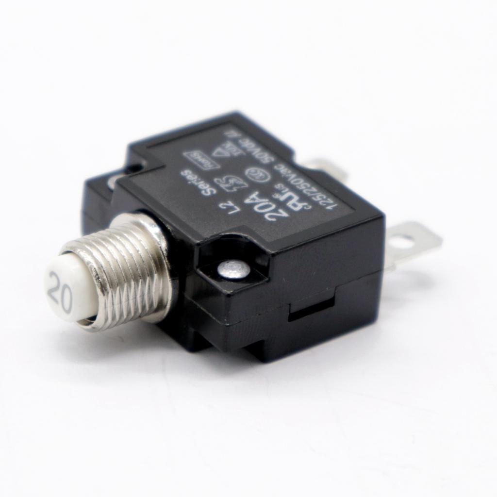 2PCS Circuit Breaker 20A/30A Push Button Reset Thermal Panel Mount 125/250V