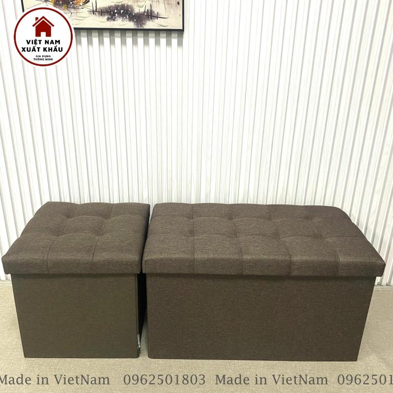 Ghế Dài Sofa Kiêm Hộp Đựng Đồ [2 in 1] Chất Vải Oxford 600D Cao Cấp Size Lớn XL 70x39xcao40cm