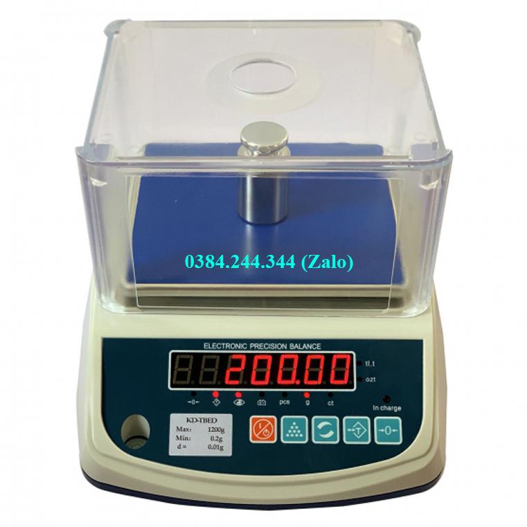 Bộ sản phẩm cân điện tử kỹ thuật 1 số lẻ Kendy TBED mức cân tối đa 2000g, độ chia 0.1g kết nối màn hình hiển thị phụ