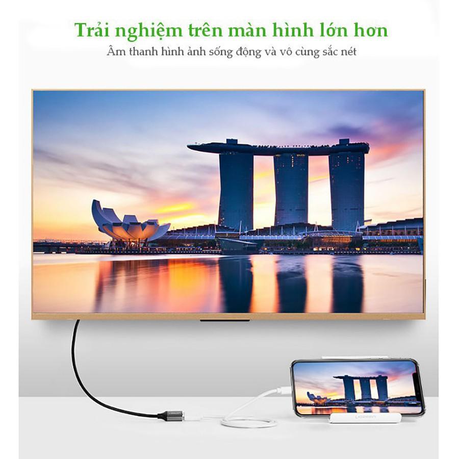 Ugreen 50291 - Kết nối điện thoại, máy tính bảng sang tivi, máy chiếu HDMI chính hãng - Hàng Chính Hãng