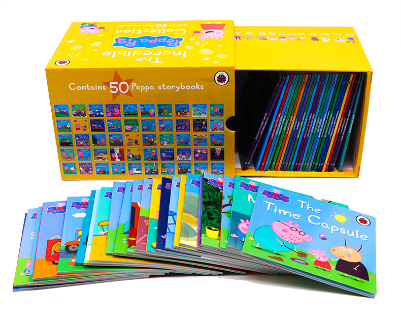 Peppa Pig Incredible Collection | Hộp vàng - 50 Books + AUDIO | Bản nhập khẩu