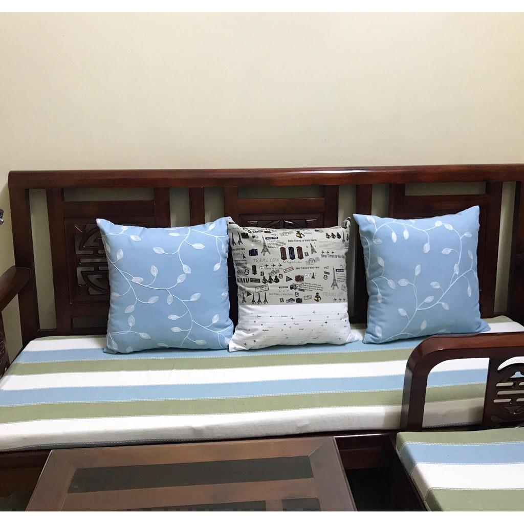 KHĂN TRẢI BÀN CHỮ NHẬT, BÀN ĂN LAN DECOR TB326 - KẺ SỌC XANH TRẮNG