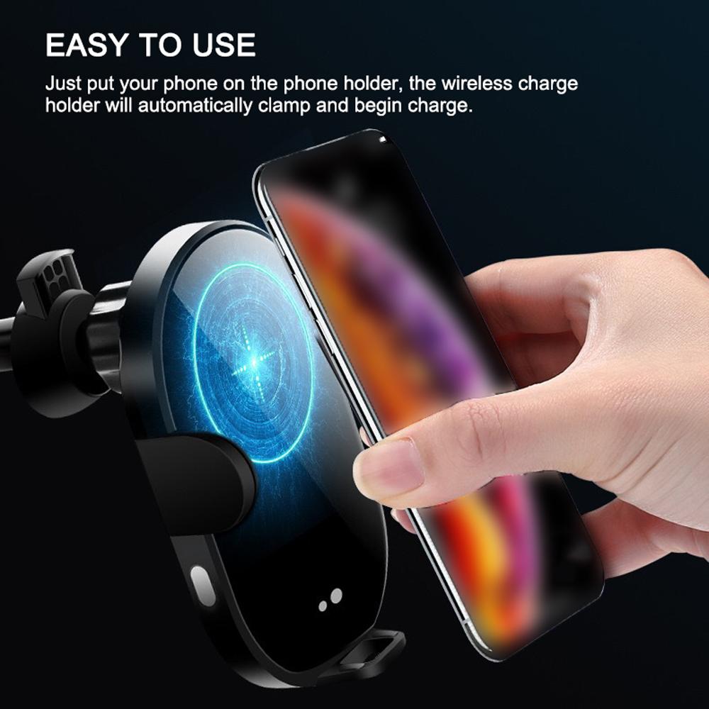 15W Car Wireless Charge Bracket Intelligent Auto Quick Charge Tool Car Mobile Phone Wireless Charge Holder