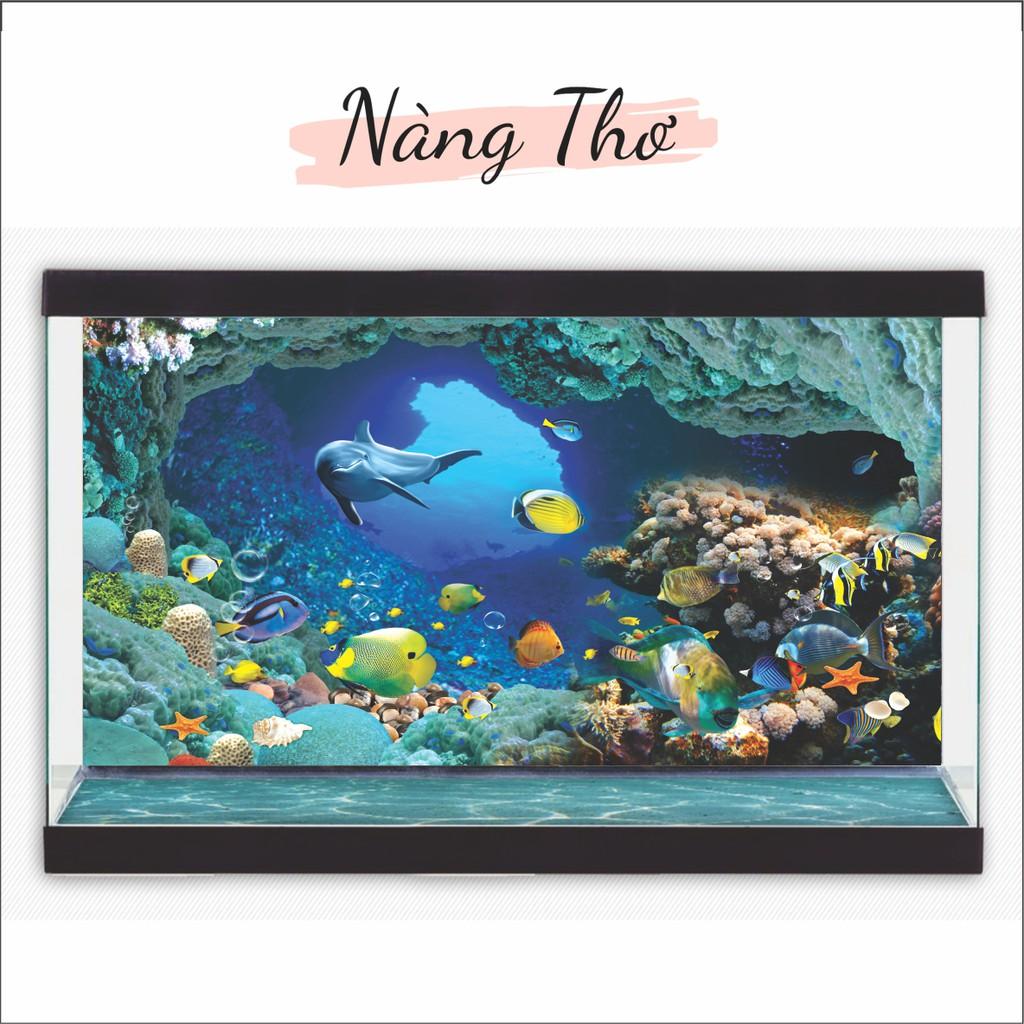 Decal dán Hồ Cá 3D_SIÊU ĐẸP 5