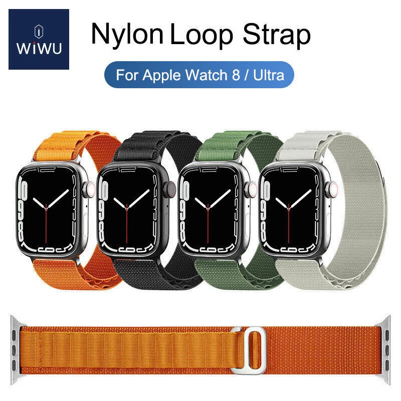 Dây đeo thay thế dành cho Apple Watch Ultra Series 8 49mm / 45mm / 44mm / 42mm chất liệu vải kết hợp với nylon hiệu WIWU Watchband Pro (thiết kế tinh tế, lịch lãm sang trọng, chất liệu cao cấp) - hàng nhập khẩu