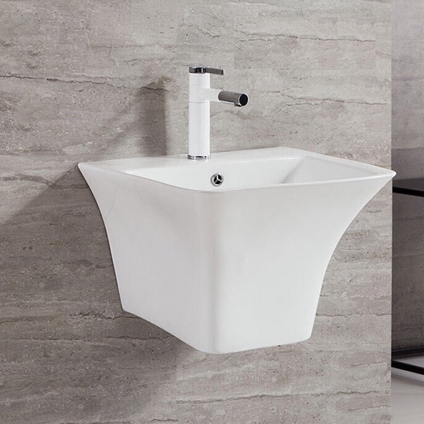 Chậu Lavabo treo tường liền chân