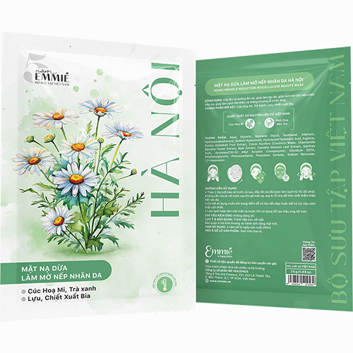 Mặt nạ sinh học dừa Emmié Biocellulose Beauty Mask giúp da sáng mịn và đều màu - Hàng chính hãng