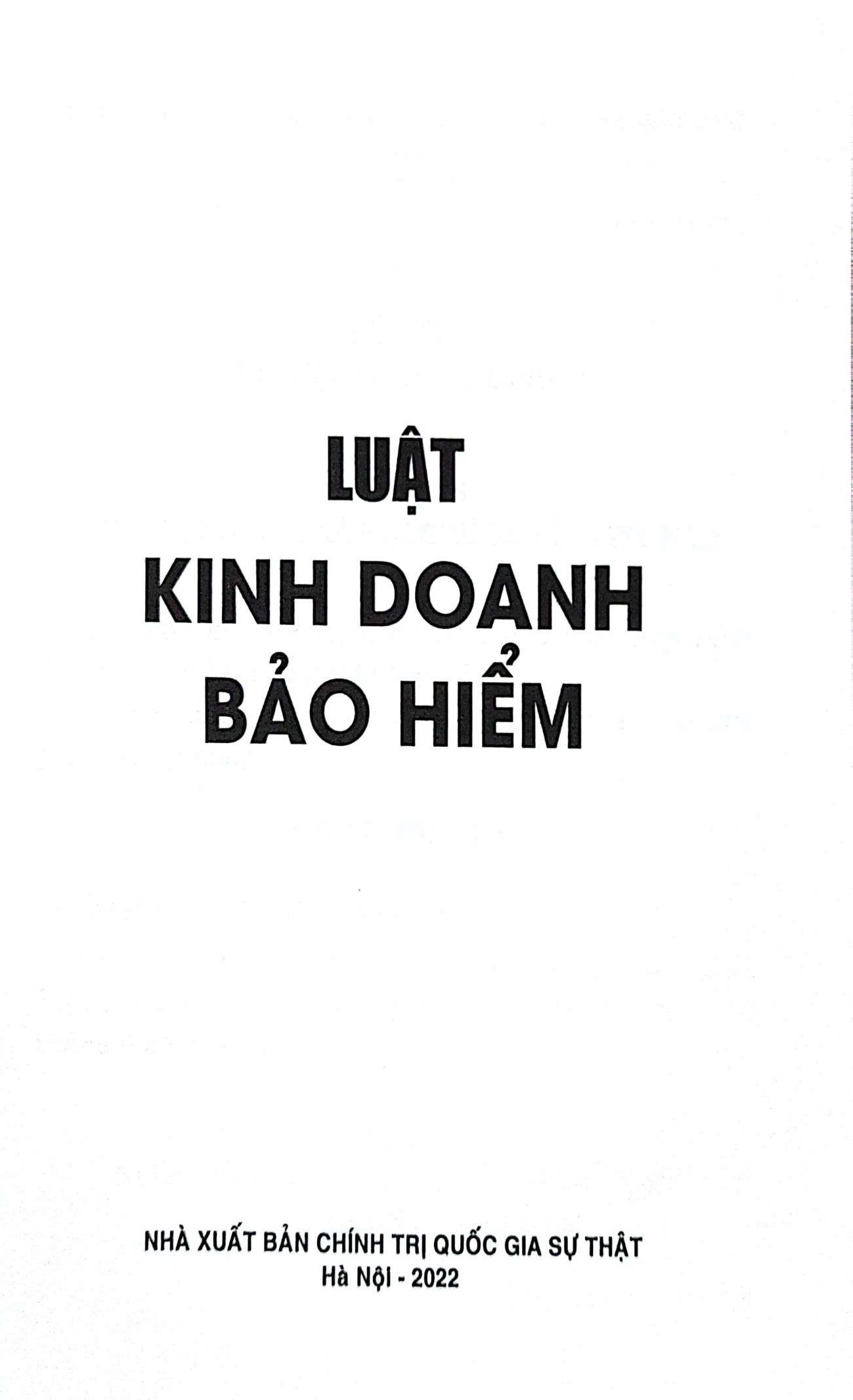 Luật Kinh doanh bảo hiểm