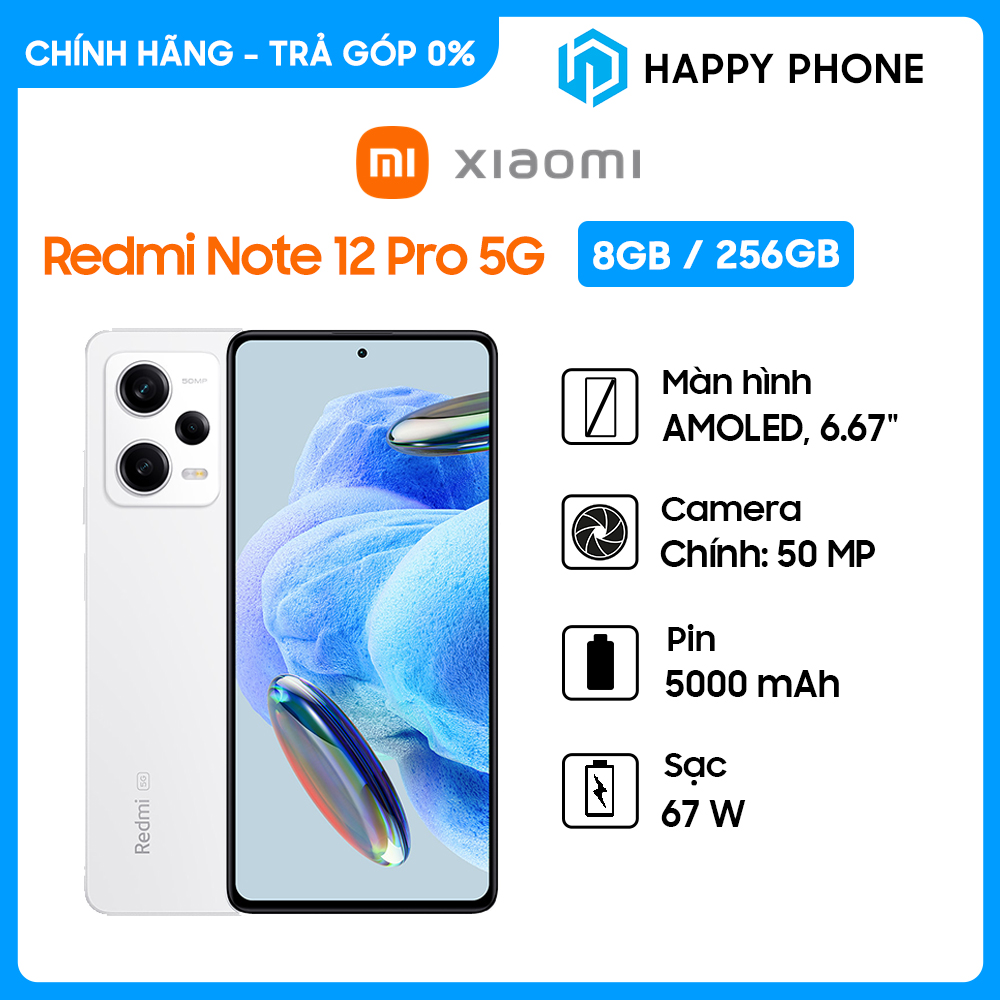 Điện thoại Xiaomi Redmi Note 12 Pro 5G (8GB/256GB) - Hàng chính ...