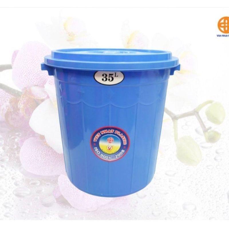Thùng Nhựa Tròn Có Nắp Đậy 180L 220L 67*52*79cm