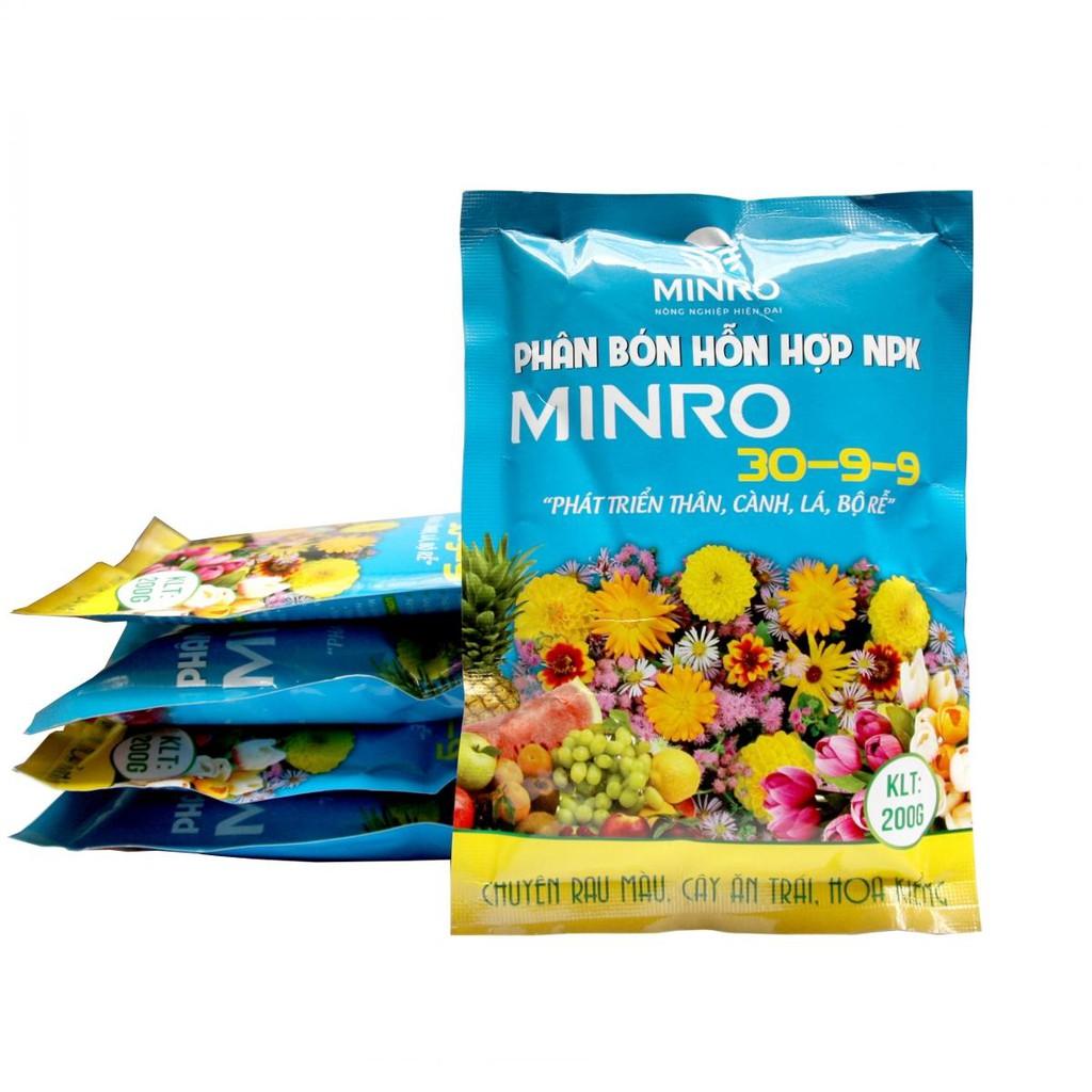 Phân Bón hỗn hợp NPK MINRO 30-9-9 200GR