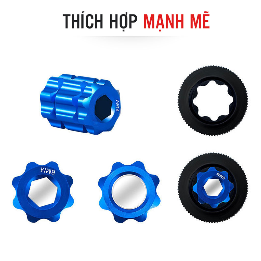 Dụng Cụ Tháo Trục Giò Xe Đạp Bằng Hợp Kim Nhôm (Cho Lục Giác Size 6mm) Mai Lee