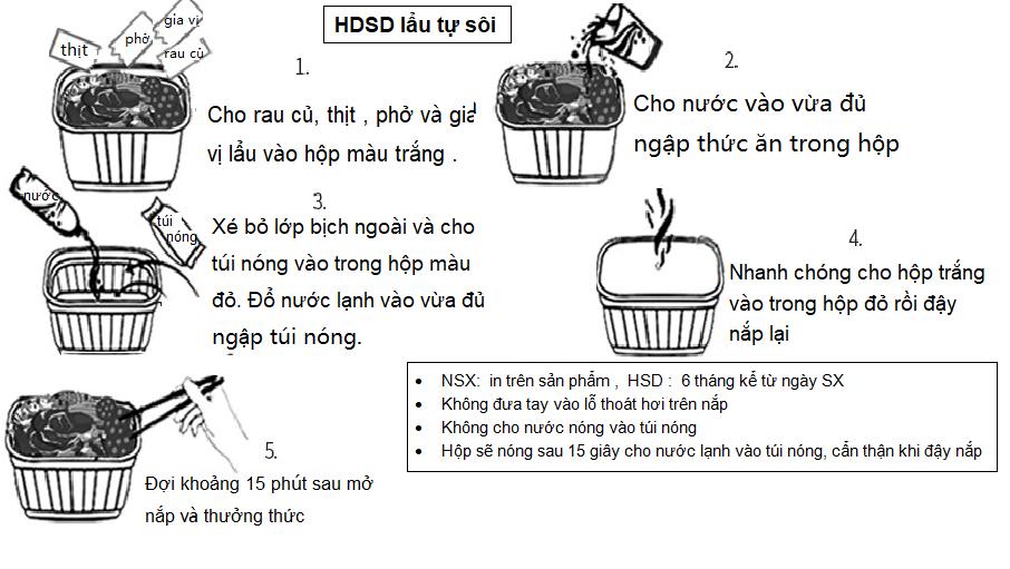 Lẩu tự sôi ( lẩu ăn liền ) - Lẩu rau củ  - chính hãng 7 Leaves