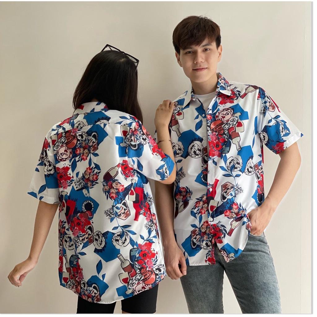ÁO SƠ MI HOẠ TIẾT HOA MÀU CỰC ĐẸP
