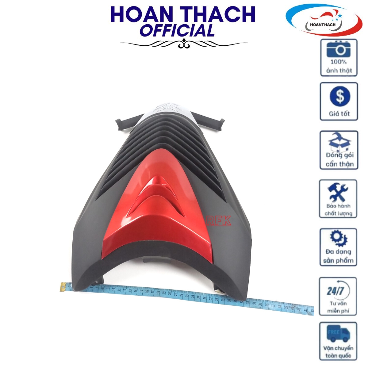 Mặt Nạ Cho Xe Máy Vision Màu Đen Nhám Đỏ HOANTHACH SP016719