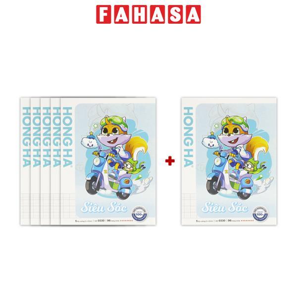 [MUA 5 TẶNG 1] Tập Học Sinh Class Siêu Sóc - 5 Ô Ly - 96 Trang 120gsm - Hồng Hà 0330 - Màu Xanh Dương