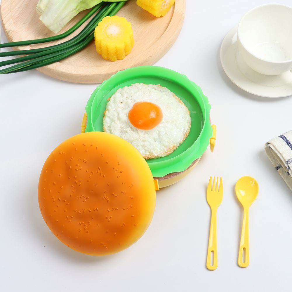 Hộp đựng cơm trưa hình bánh Hamburger dễ thương