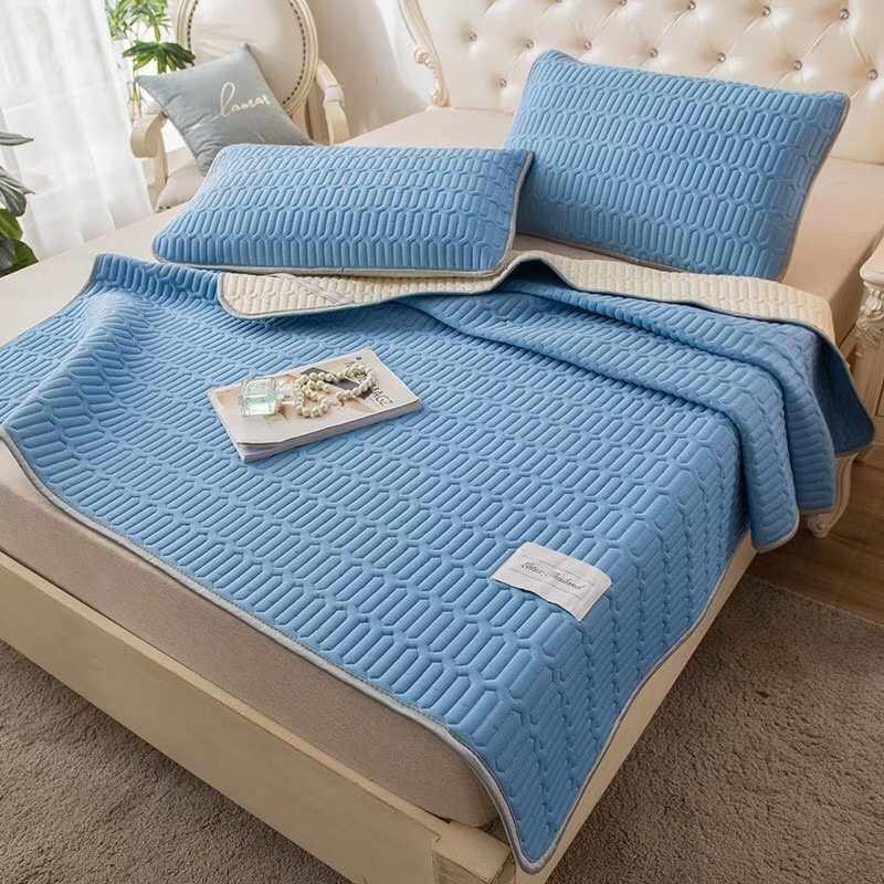Chiếu điều hòa Tencel cao su non loại trơn - tặng kèm 02 vỏ gối