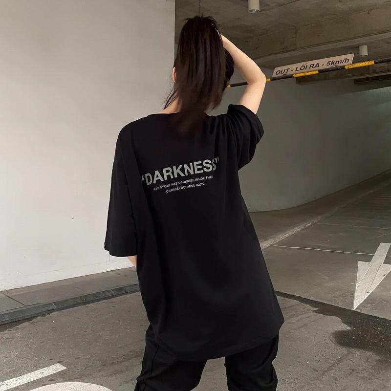 Áo Thun Unisex DARKNESS TEE Change Your Mind Form Oversize 100% cotton - Áo phông Local Brand chính hãng