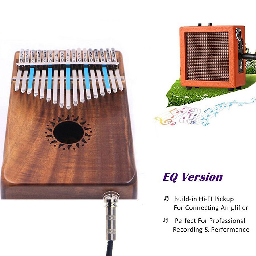 Đàn Kalimba 17 Phím Gỗ Koa Walter WK-17NSEQ Tặng Kèn Kazoo (Có EQ)