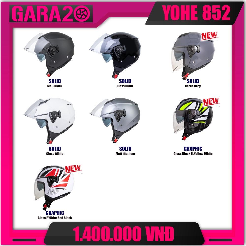 MŨ BẢO HIỂM 3/4 YOHE 852 - GARA20