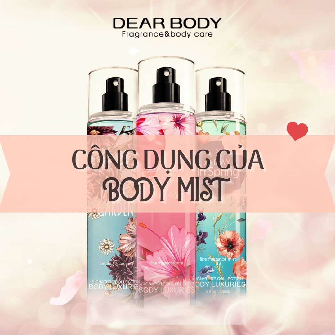 Xịt Thơm Toàn Thân DEAR BODY 236ml Dành Cho Nữ - Body Mist Dear Body - Hương Thơm Đa Dạng - Hấp Dẫn - Quyến Rũ - Lưu Hương 8h