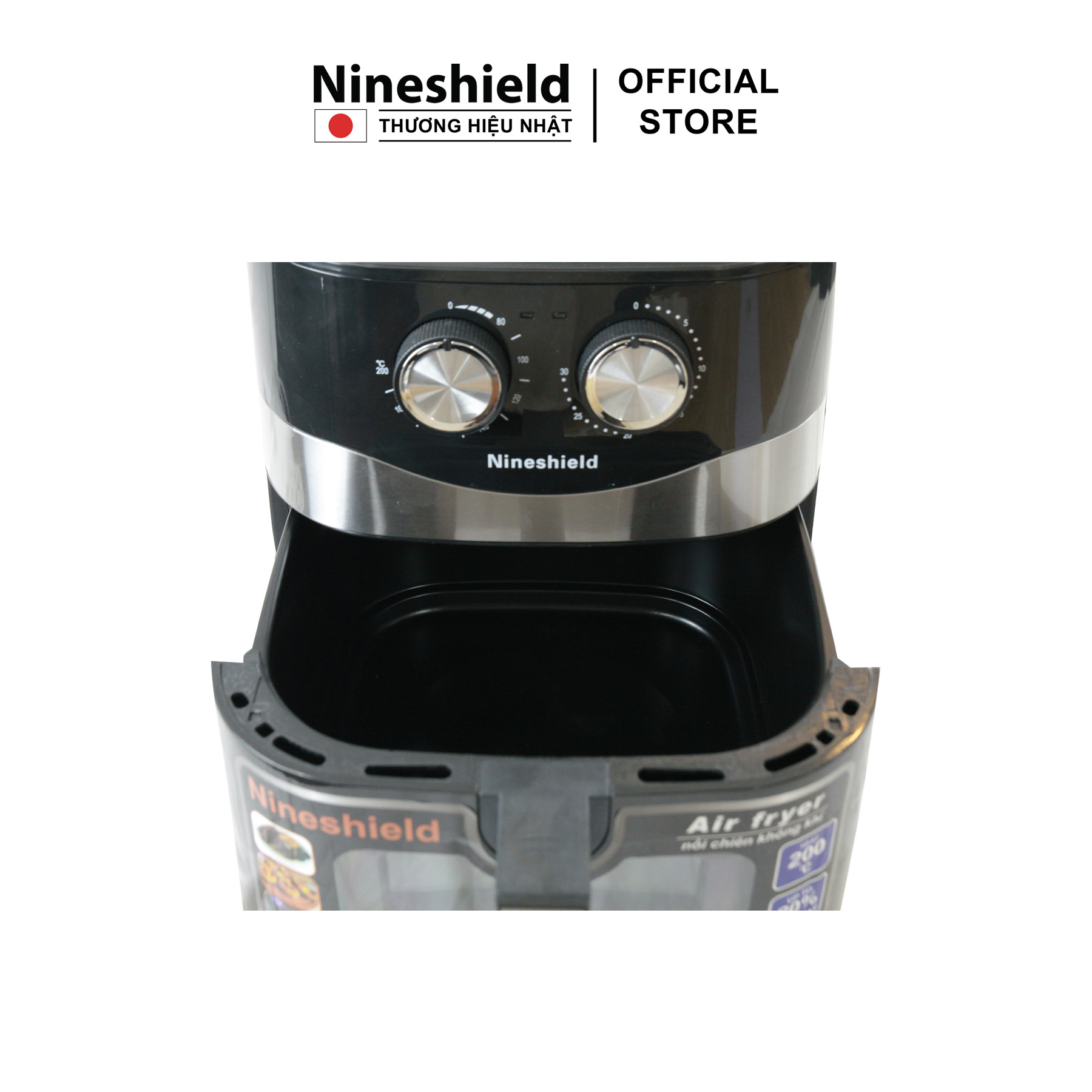 Nồi Chiên Không Dầu 10.5L Nineshield Loại Cơ KB-8002M - Hàng chính hãng