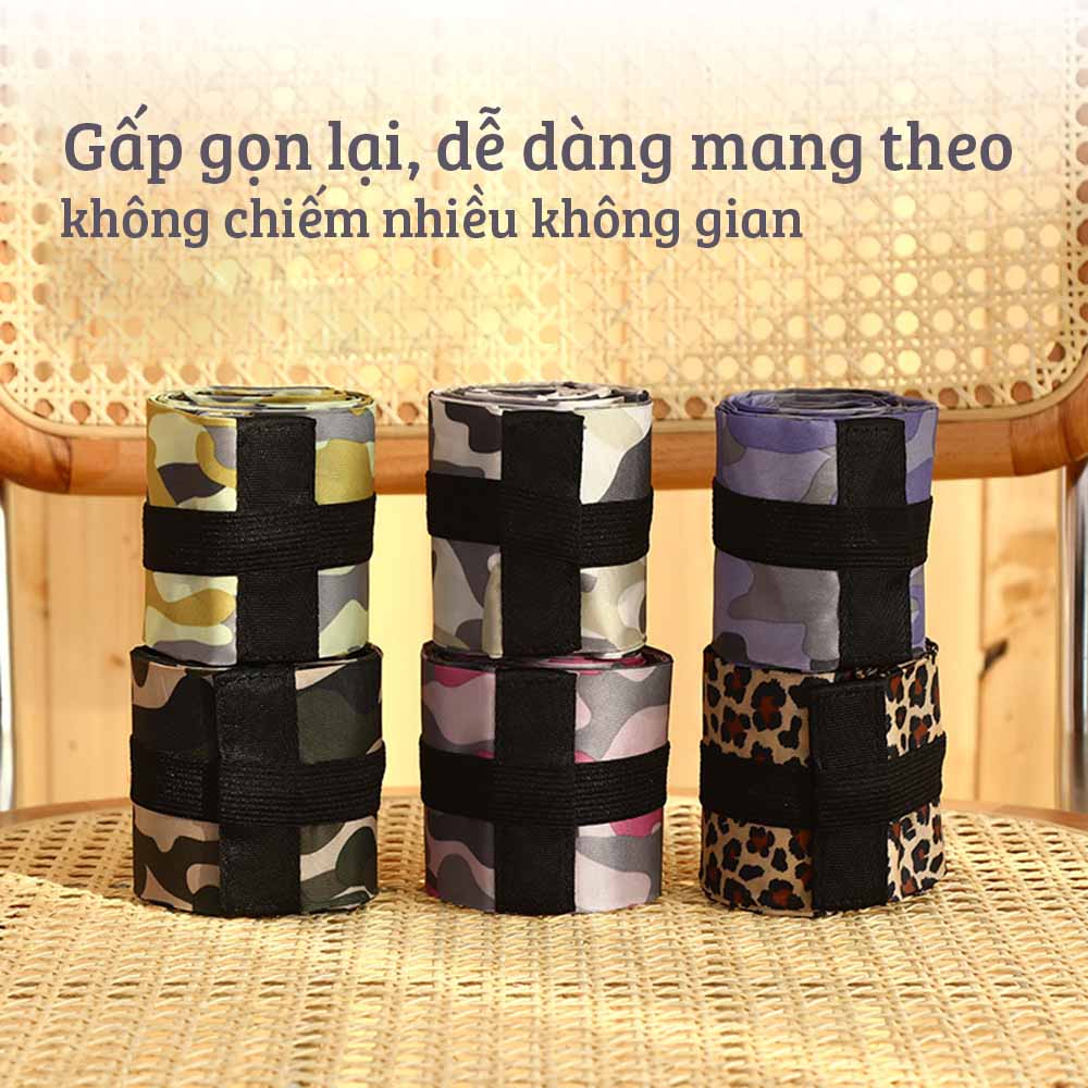 Túi Xách Du Lịch Gấp Gọn Vải Oxford Đa Năng, Túi Mua Sắm Chống Thấm Nước Tiện Lợi Sức Chứa 10kg