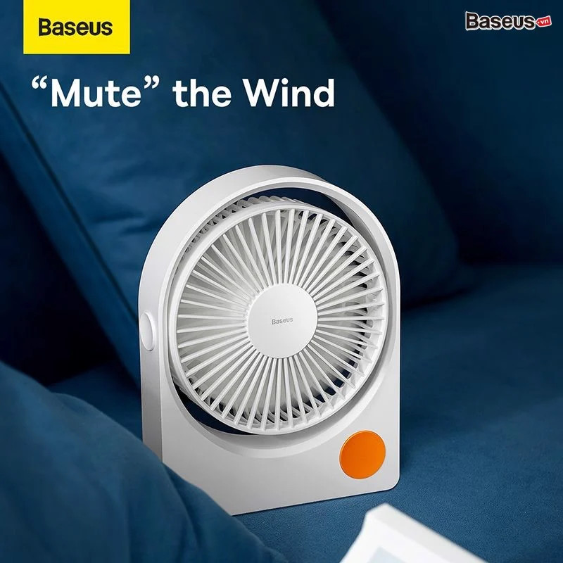 Quạt Mini Pin Sạc Để Bàn Baseus Serenity Desktop Fan Pro 2000 mAh - Hàng Chính Hãng