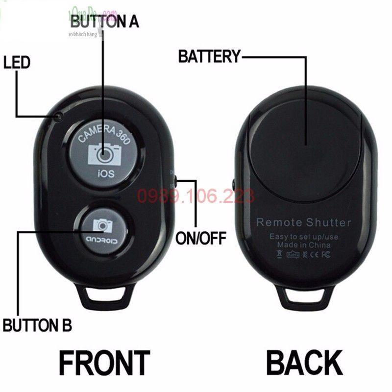 Remote điều khiển chụp hình tự sướng bằng kết nối Bluetooth, nhỏ gọn dễ mang theo đi du lịch xa