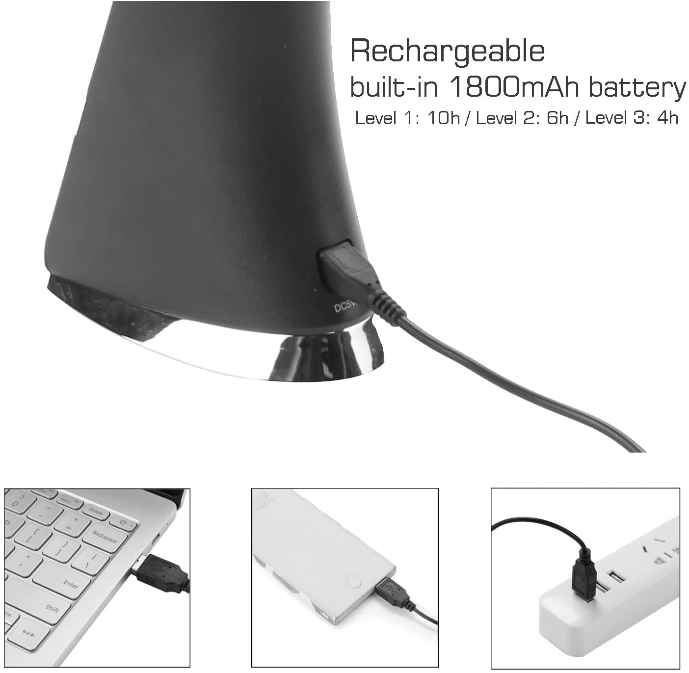 Đèn bàn đèn học LED Wilit U2C - Nhập Đức - Chống cận - Sạc pin - Cổ ngỗng uốn dẻo
